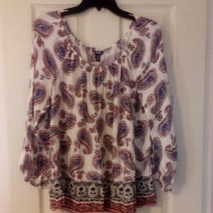CHAPS Paisley Print Women's Top